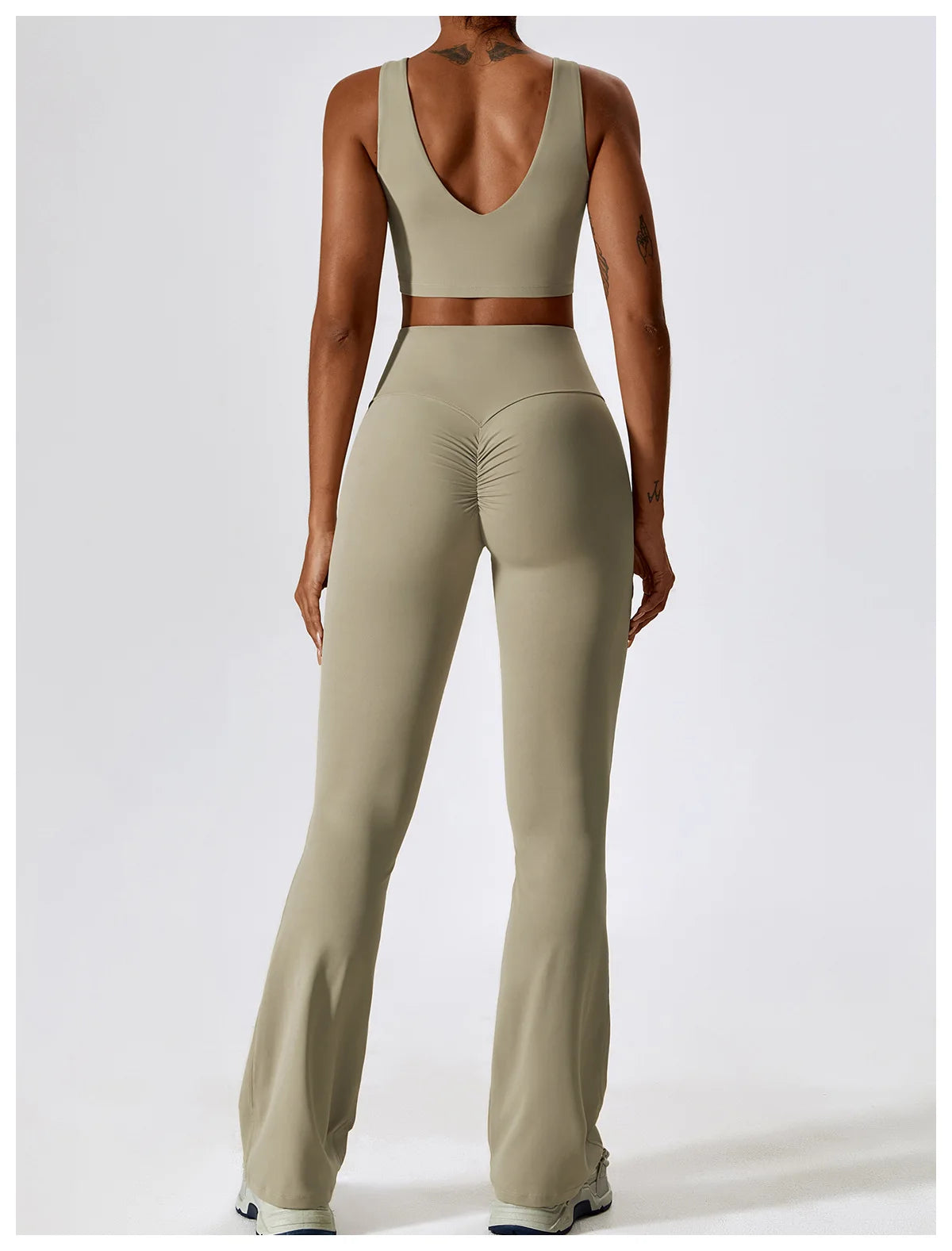 Women Tracksuit Yoga Set Crop Leggings
