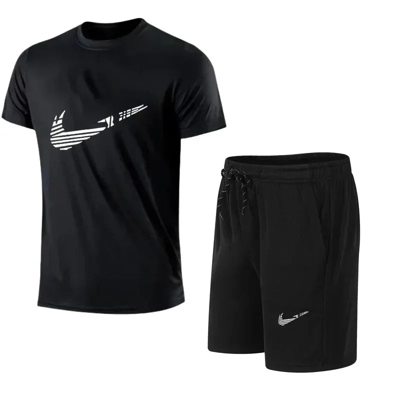 Men Tracksuit Shirt Shorts Summer