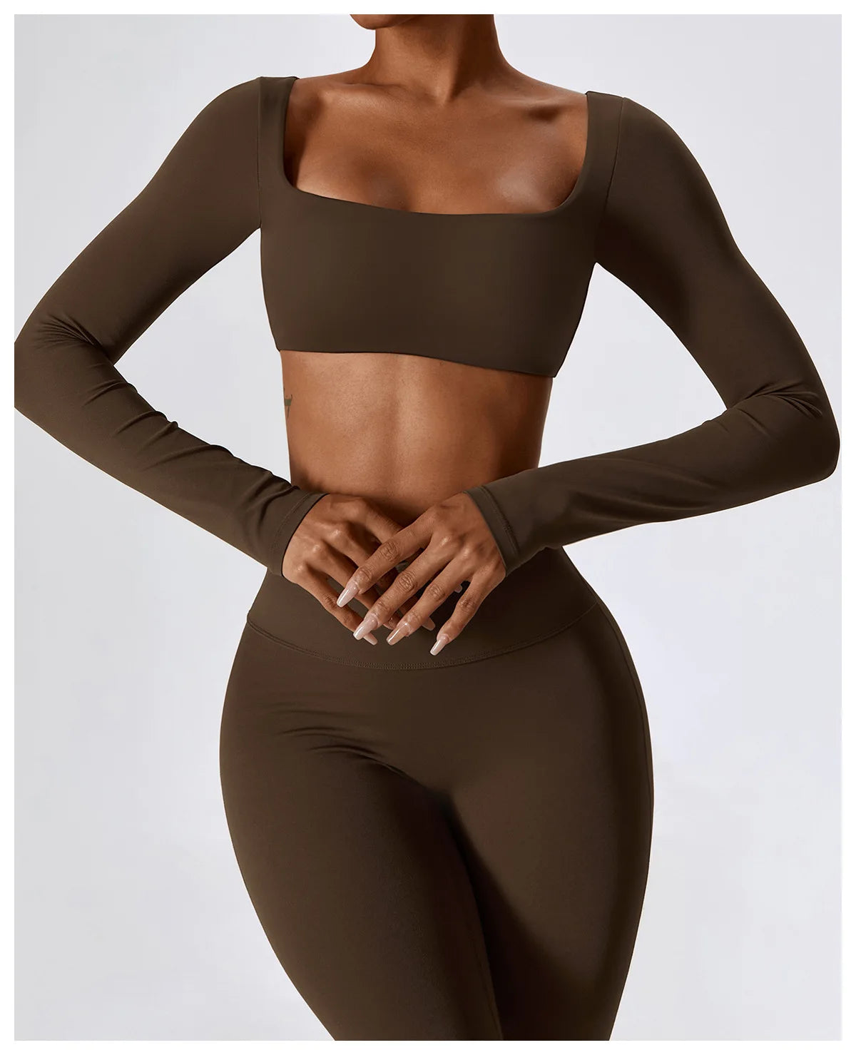 Women Tracksuit Yoga Set Crop Leggings