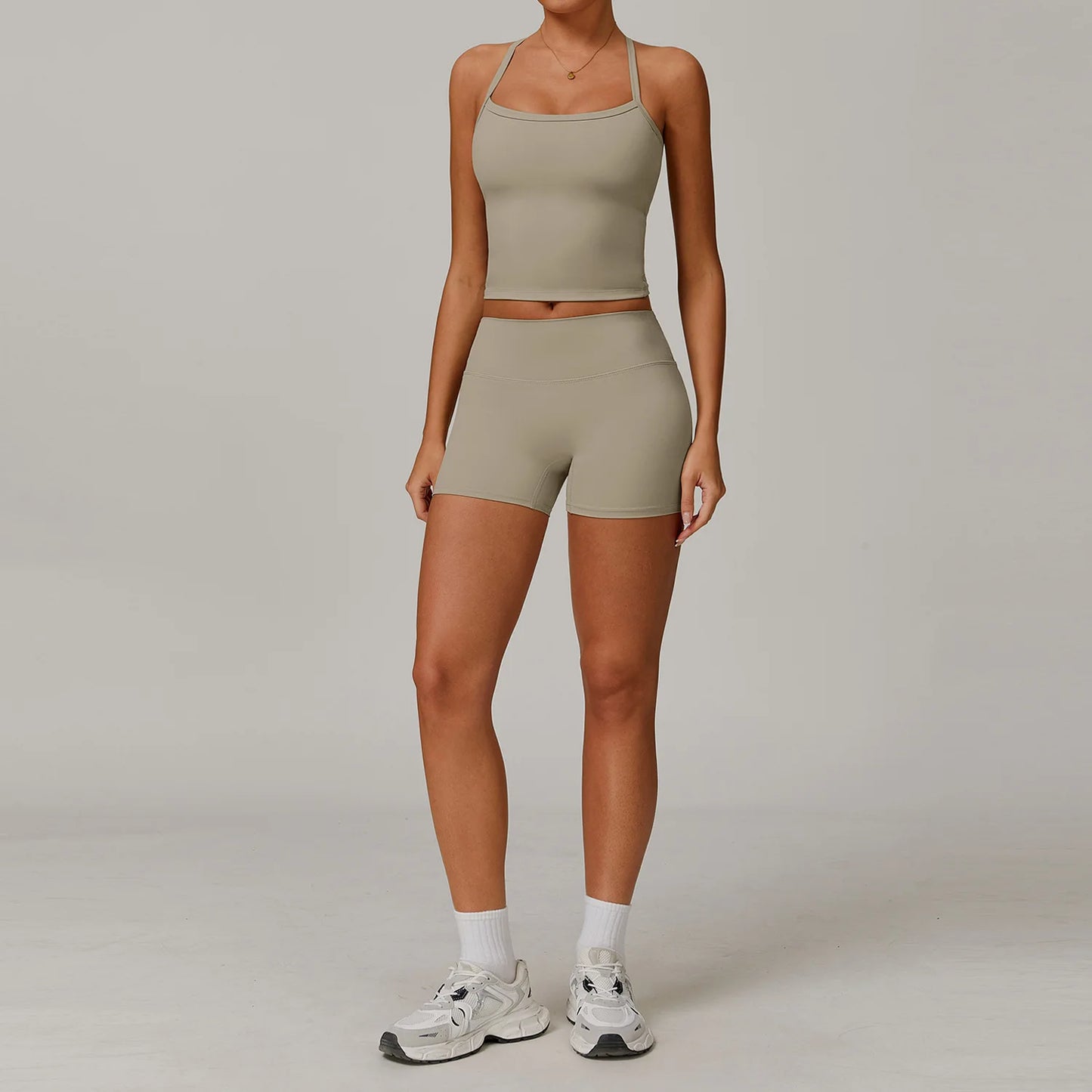 Women Yoga Set Crop Leggings