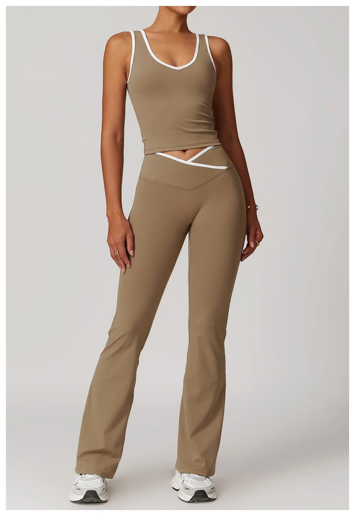 Women Yoga Set Tracksuit Vest Leggings