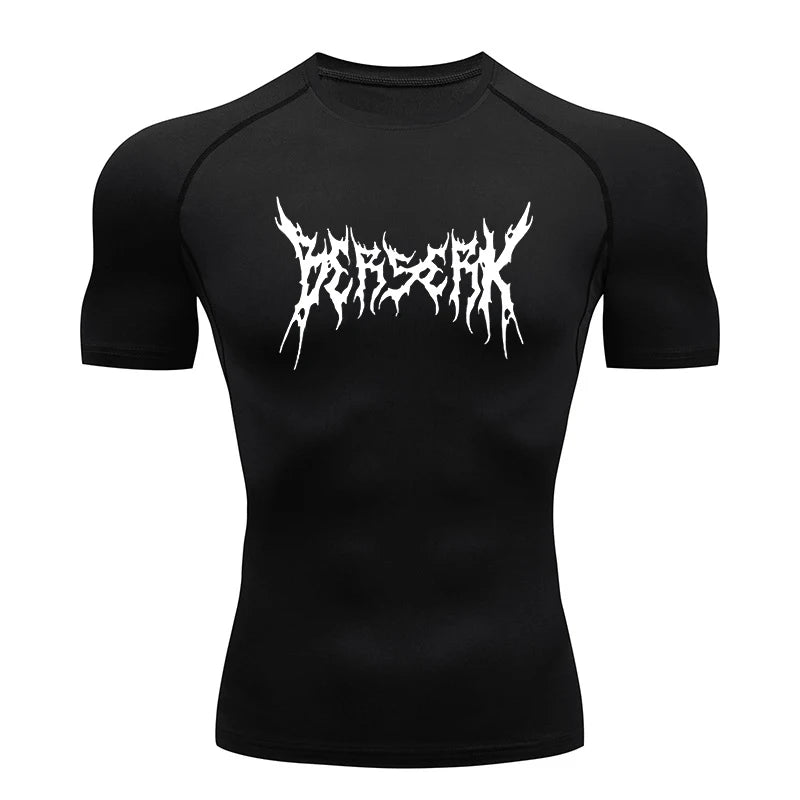 Men Rash Guard Shirt Compression