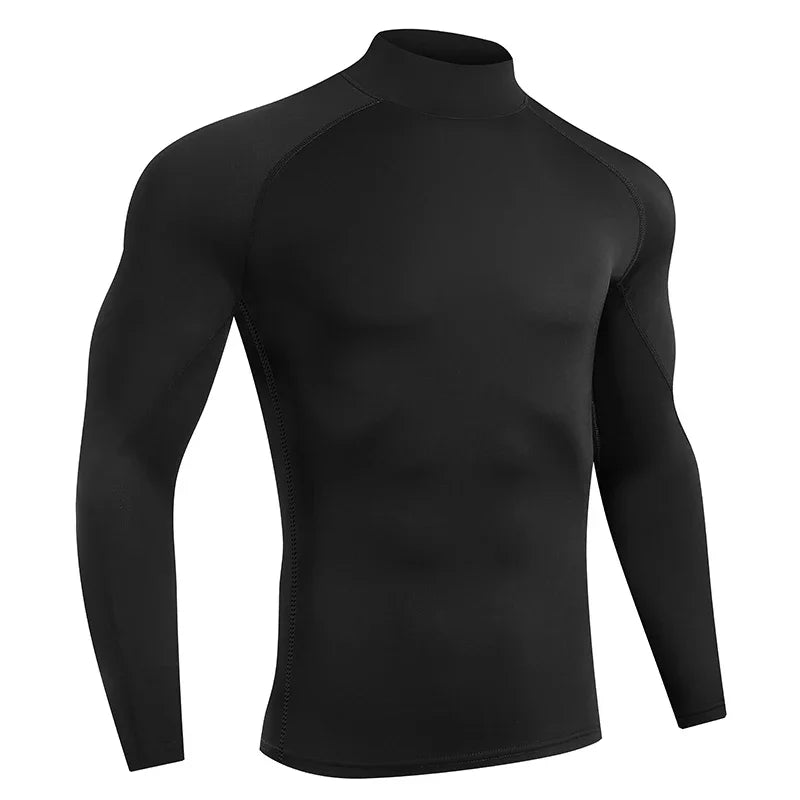 Men Running Compression Shirt Long Sleeve