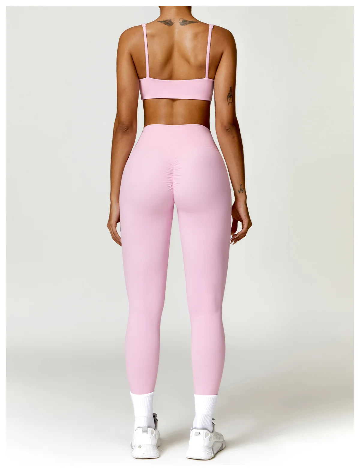 Women Yoga Set Long Sleeve Bra Leggings