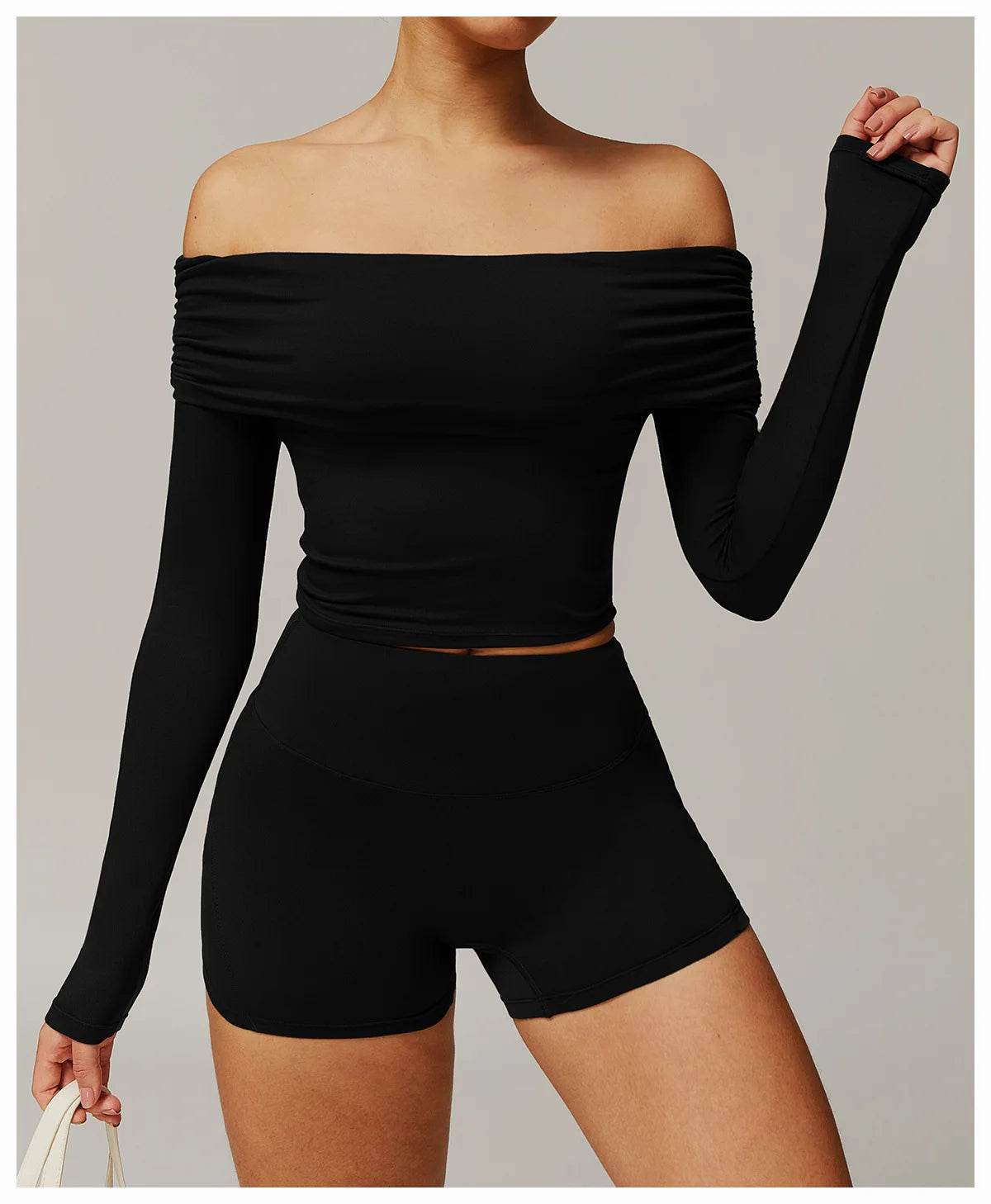 Women Yoga Set Long Sleeve Bell Pants