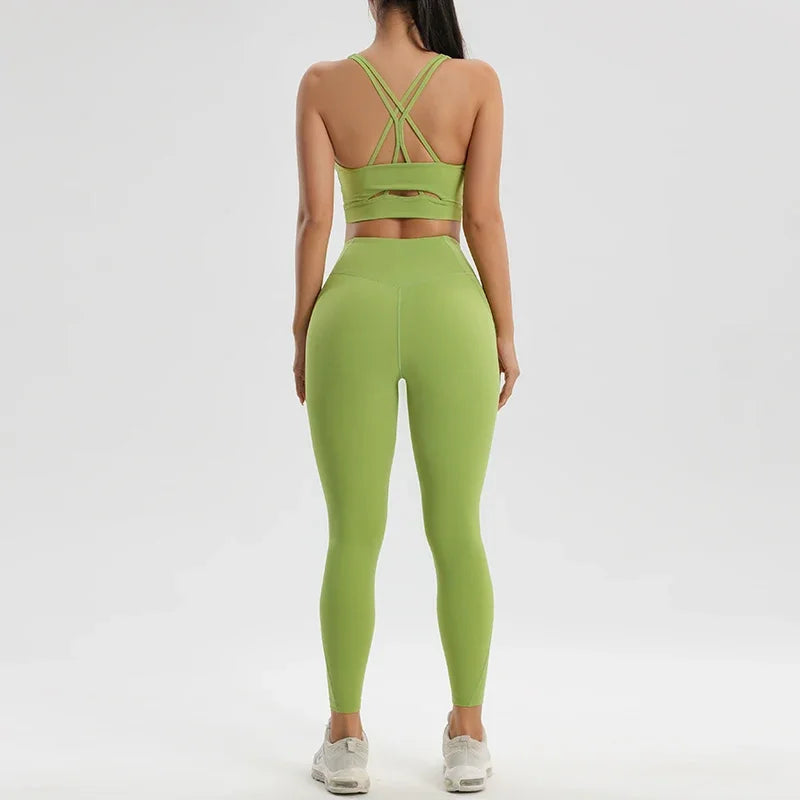 Women Yoga Set Bra Pants