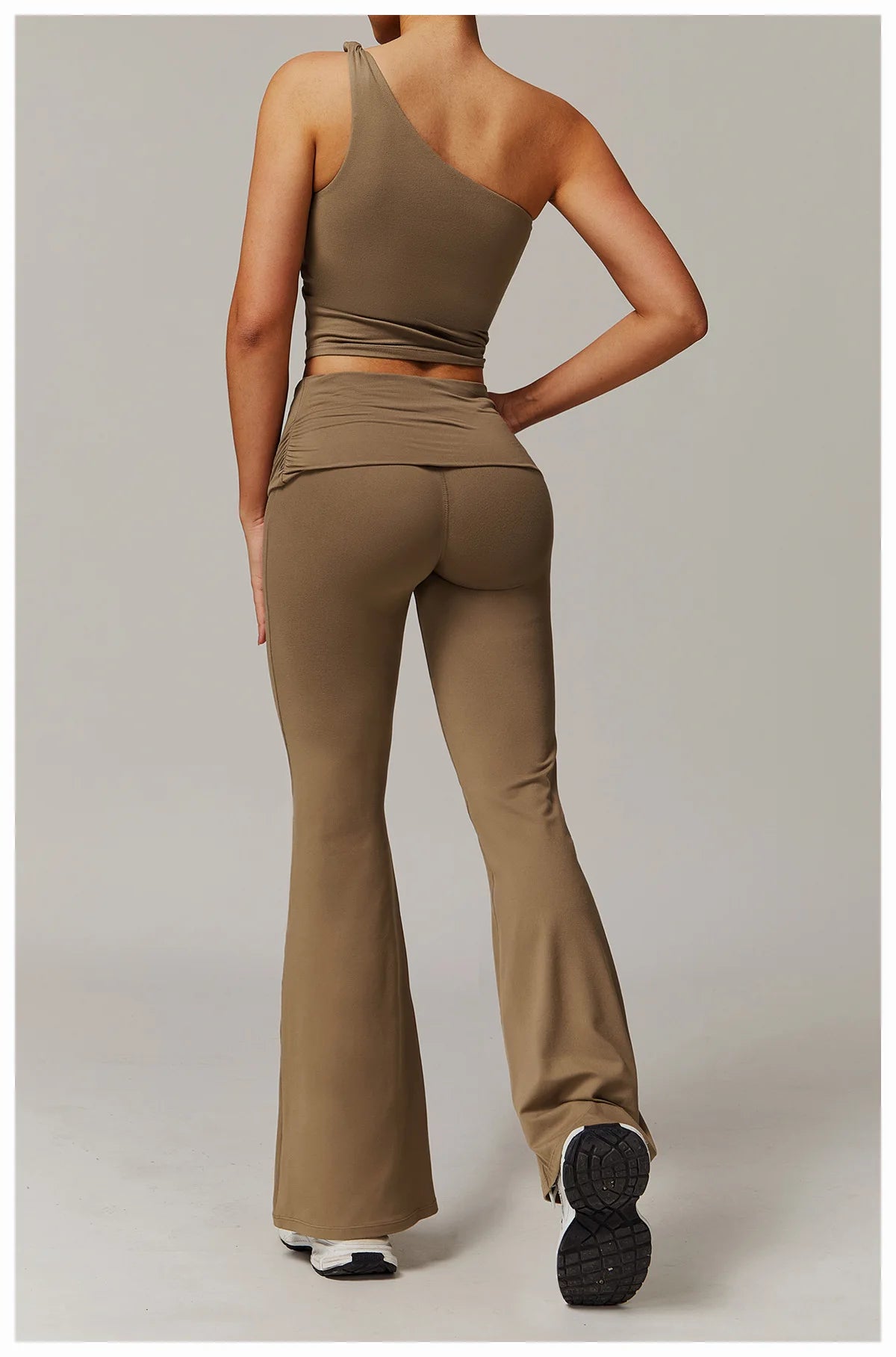 Women Yoga Set Long Sleeve Bell Pants