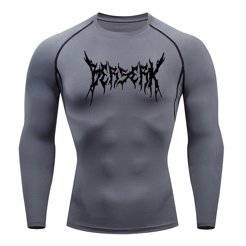 Men Rash Guard Shirt Compression
