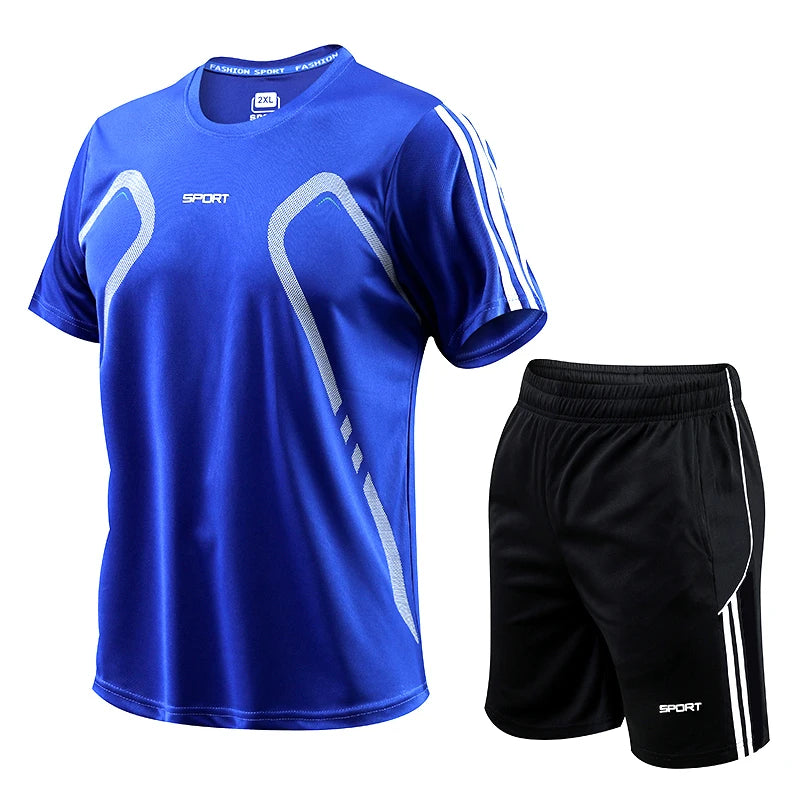 Men Sports Set Oversized Running