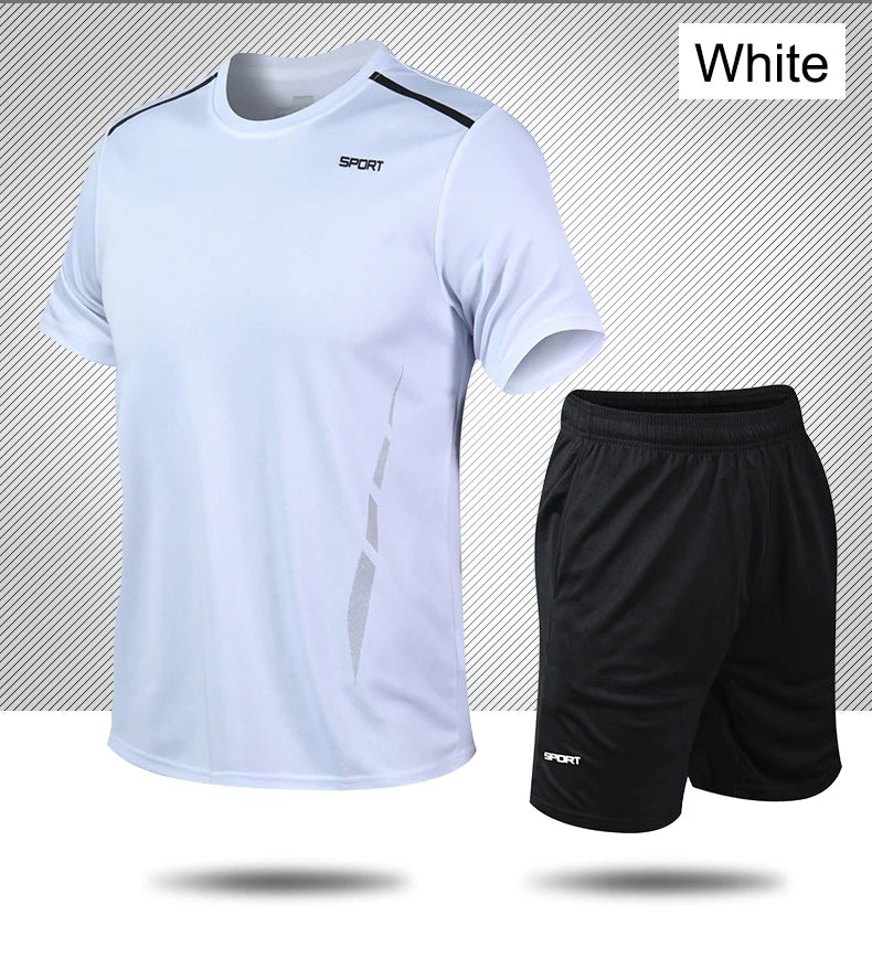 Men Running Set Shirt Shorts