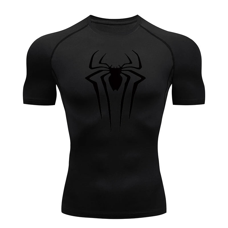 Men Rash Guard Shirt Short Sleeve