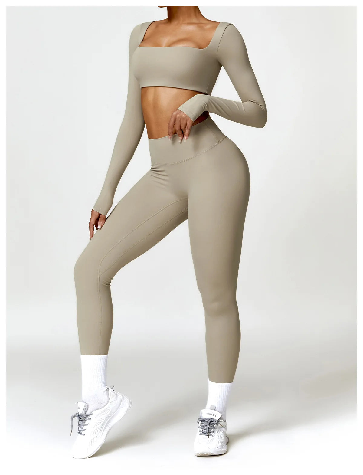 Women Yoga Tracksuit Set Long Sleeve