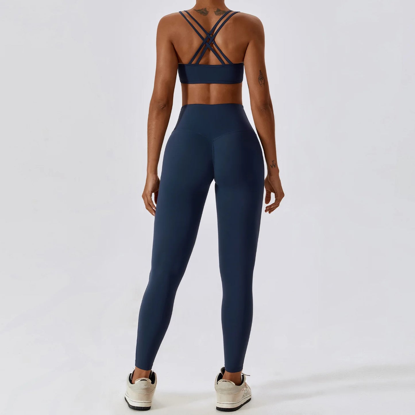 Women Yoga Set Nude Bra Leggings