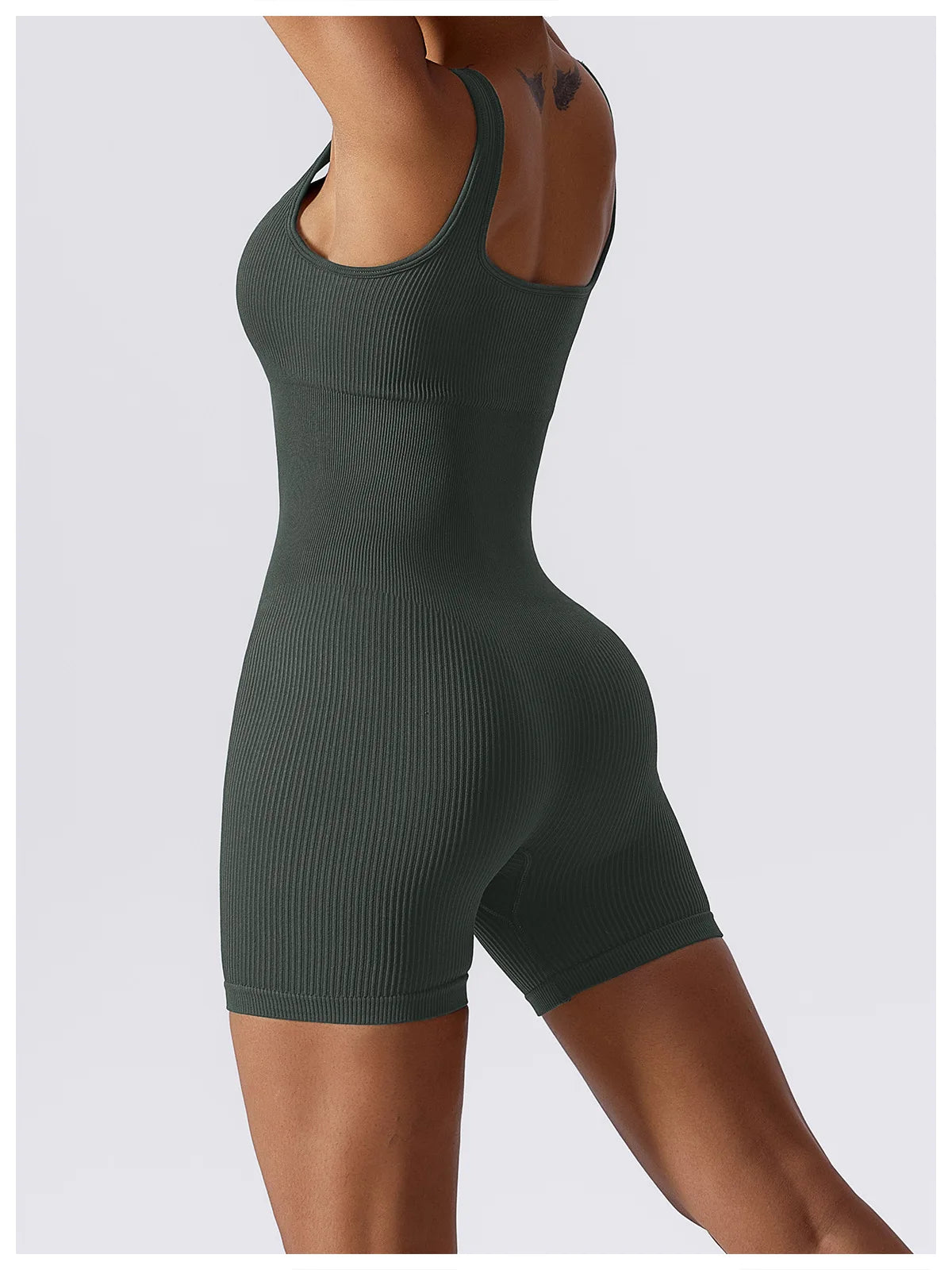 Women Jumpsuit Ribbed Yoga Tracksuit