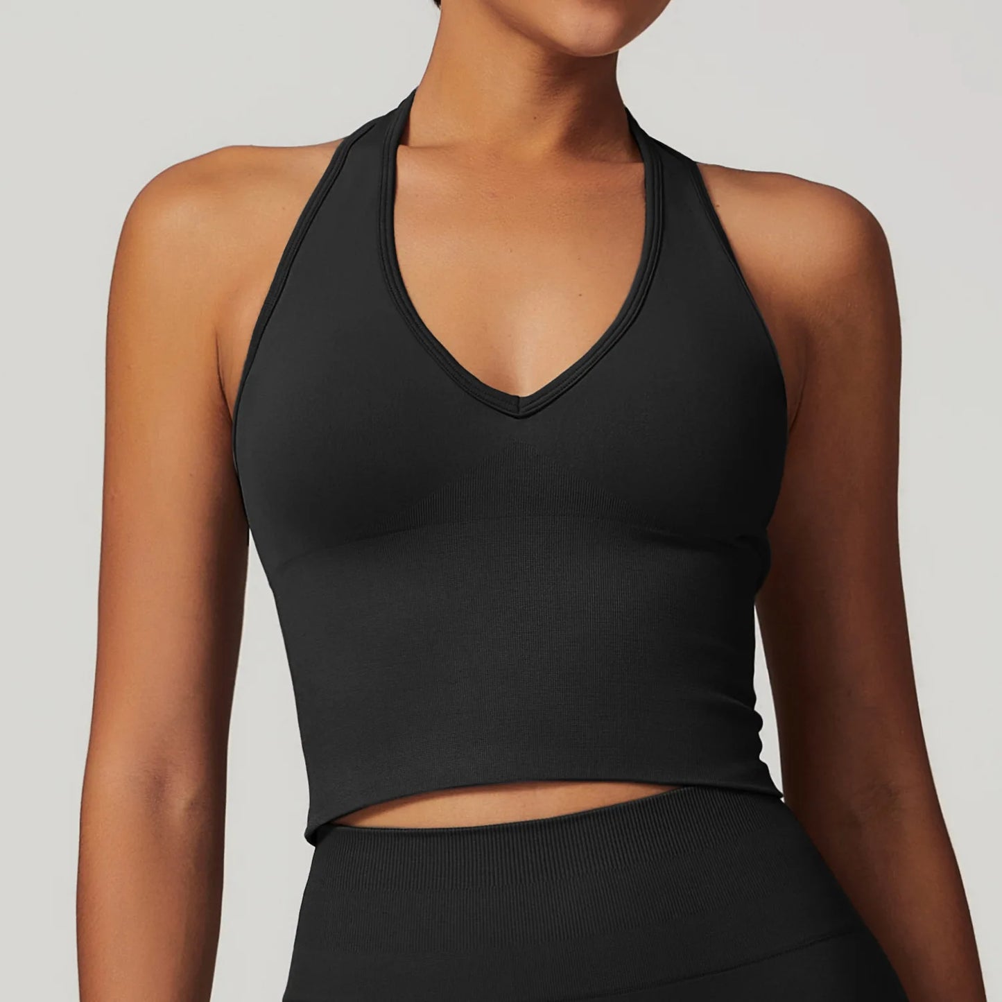 Women Sports Bra Hanging Neck Push Up