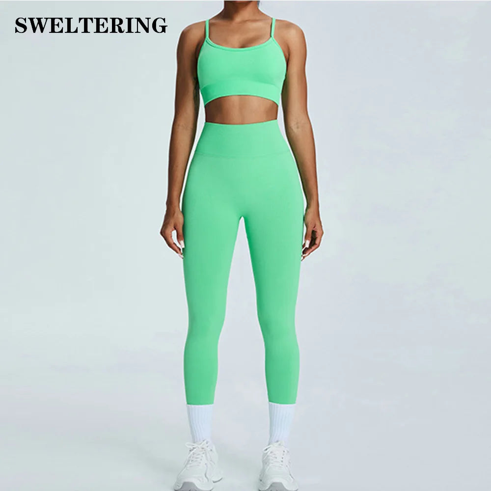 Women Fitness Suit Sports Bra Leggings