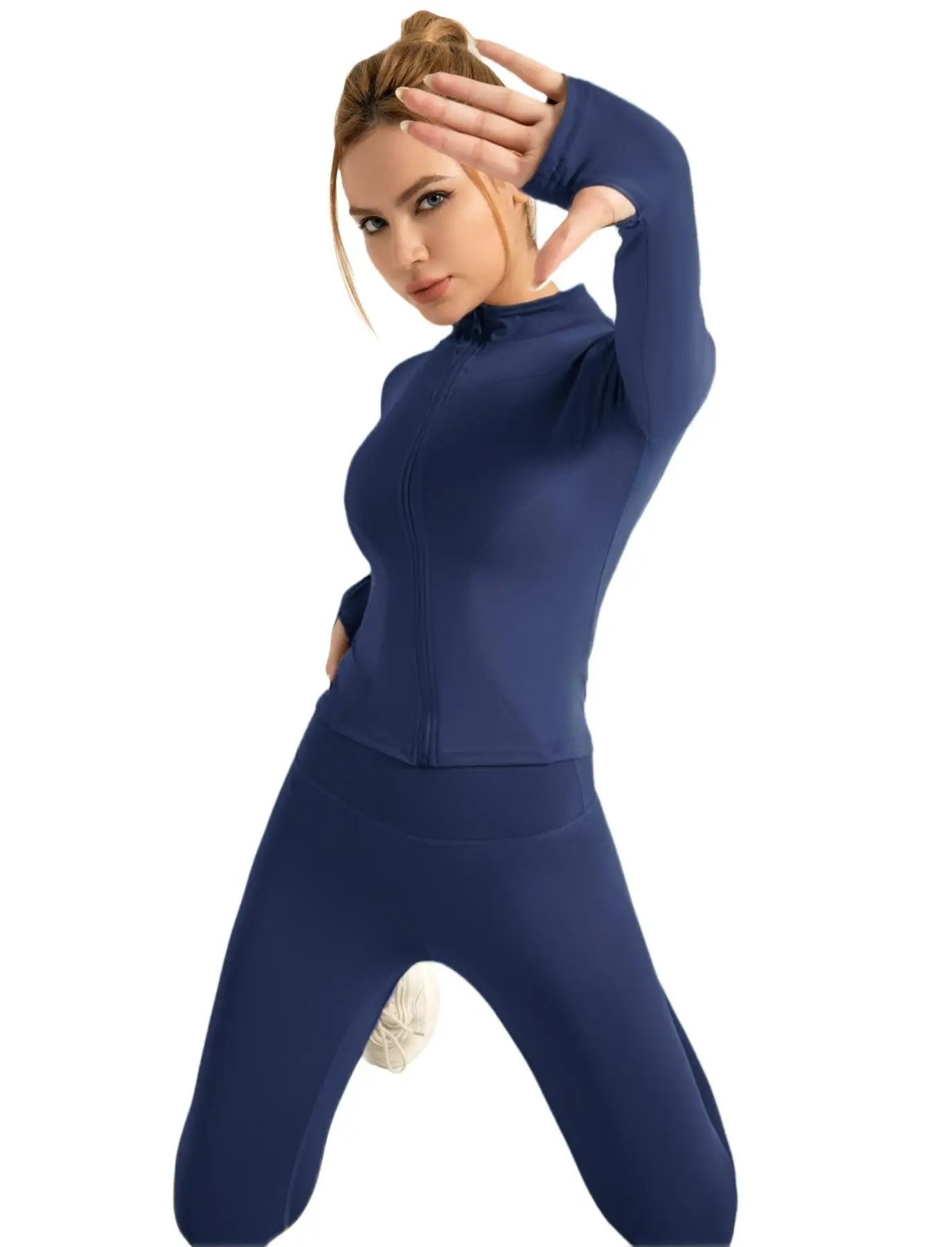 Women Tracksuit Zip Jacket Leggings Set