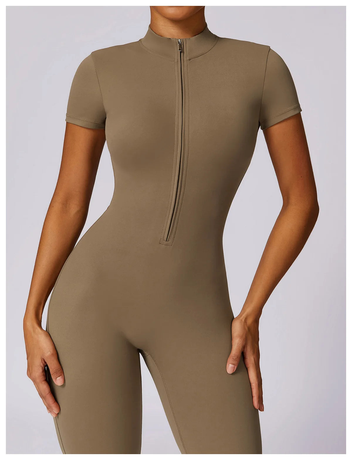 Women Jumpsuit Zipper Yoga Suit