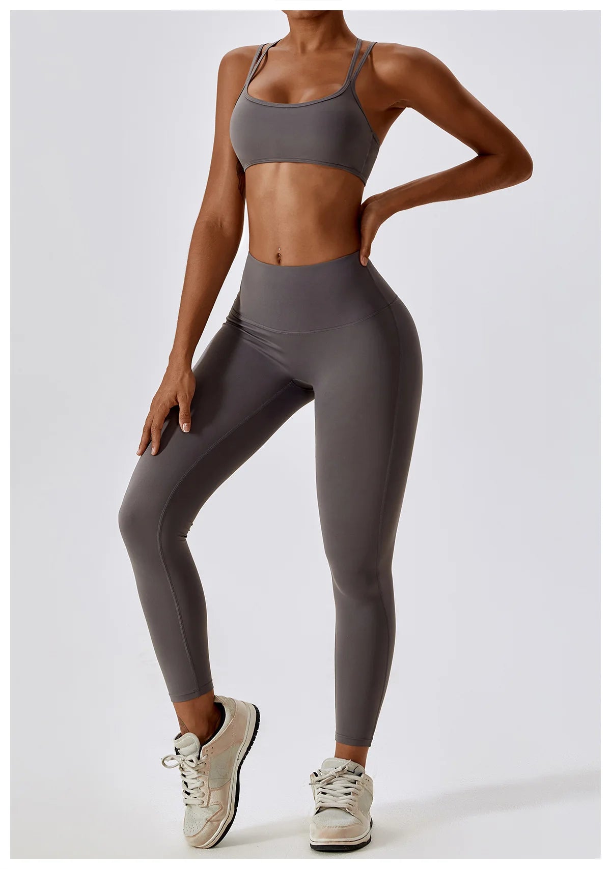 Women Yoga Set Nude Bra Leggings
