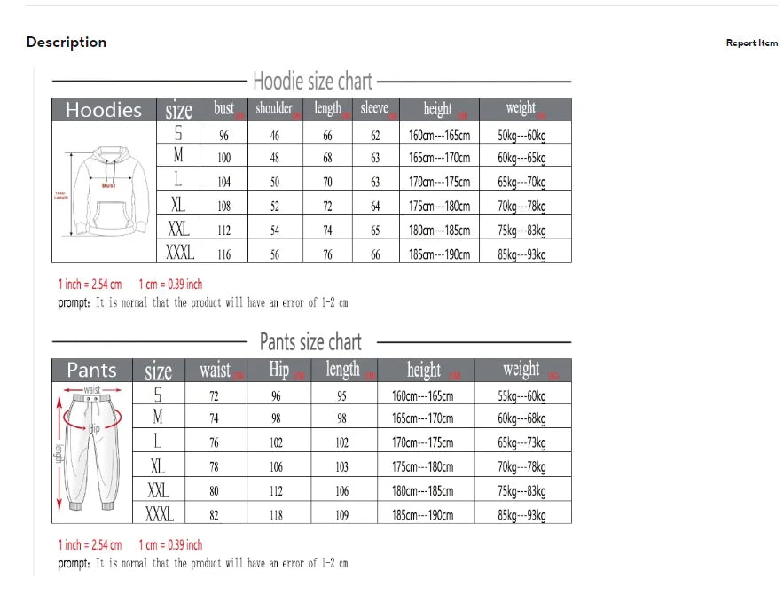 Men Tracksuit Jacket Sweatpants Set