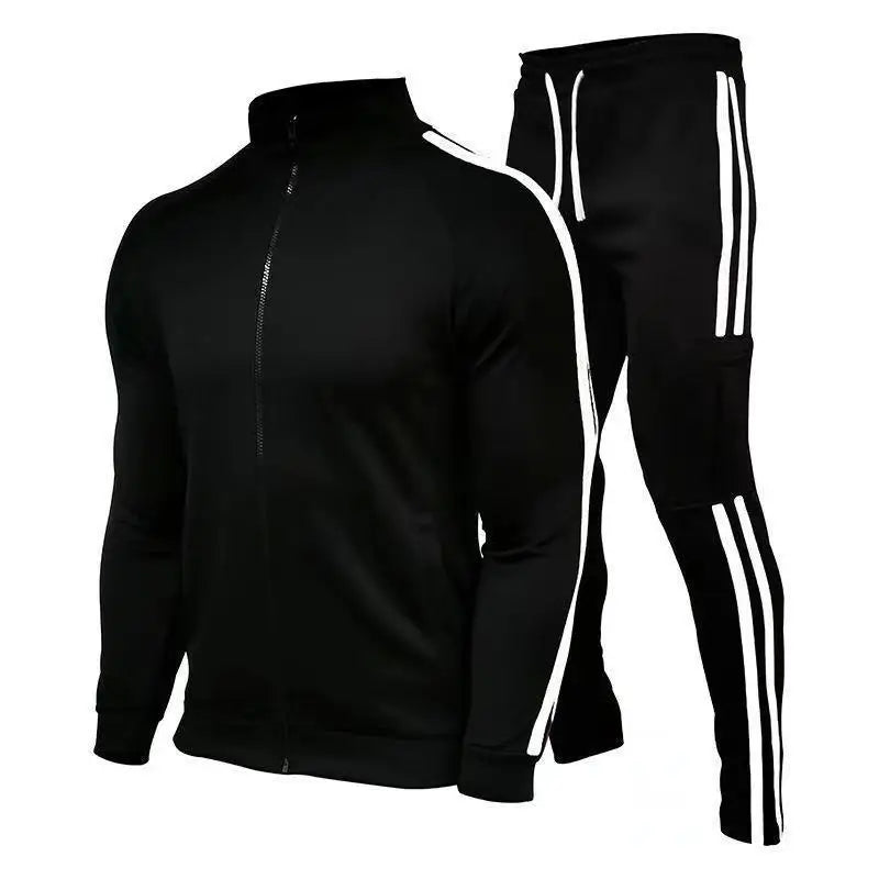 Men Workout Set Zipper Sweatshirt
