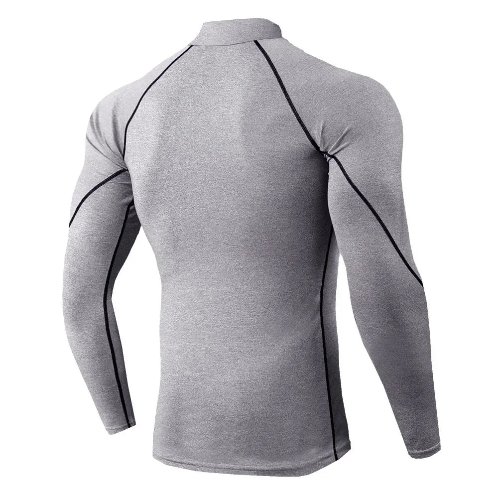 Men Running Compression Shirt Long Sleeve