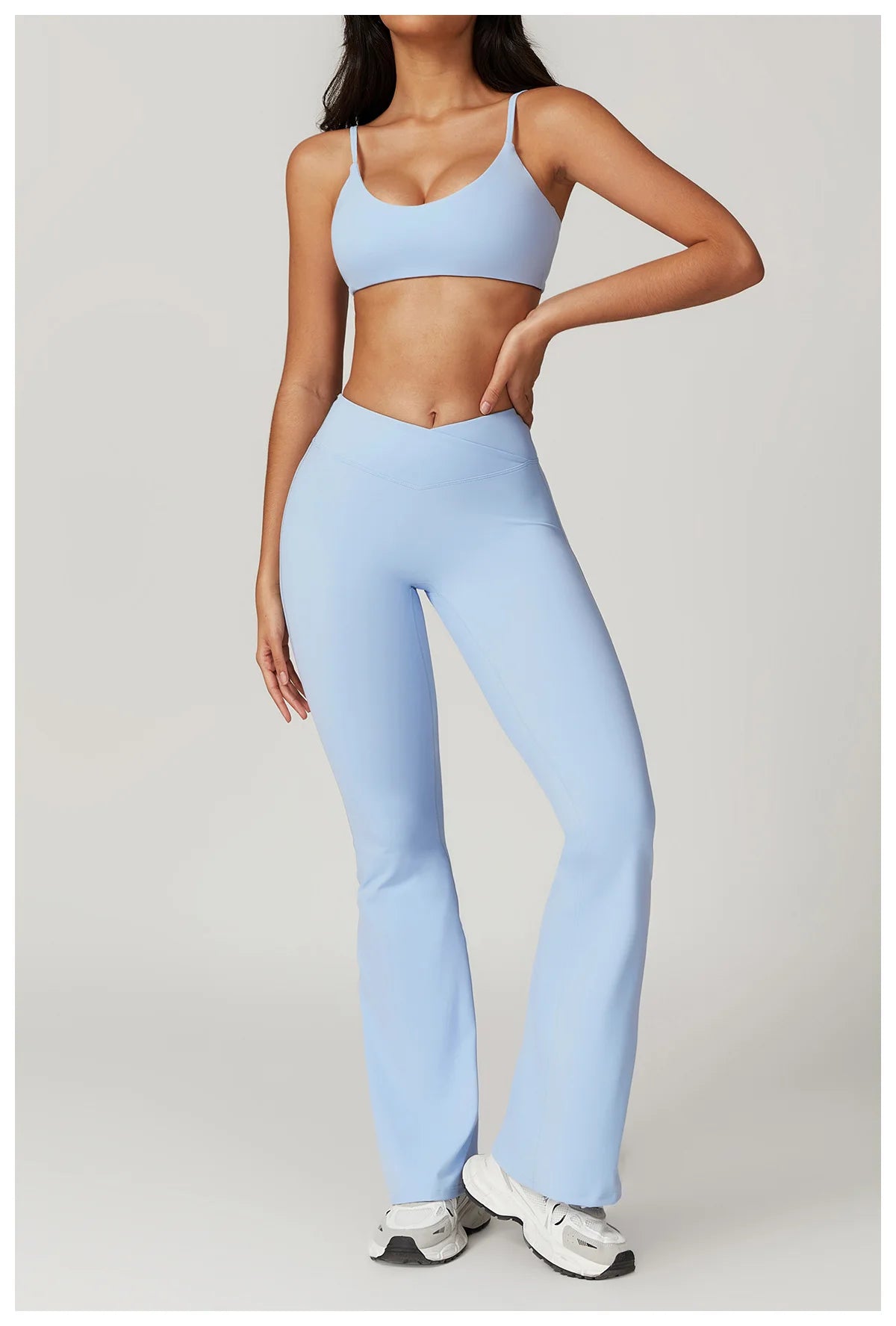 Women Yoga Set Crop Top Leggings