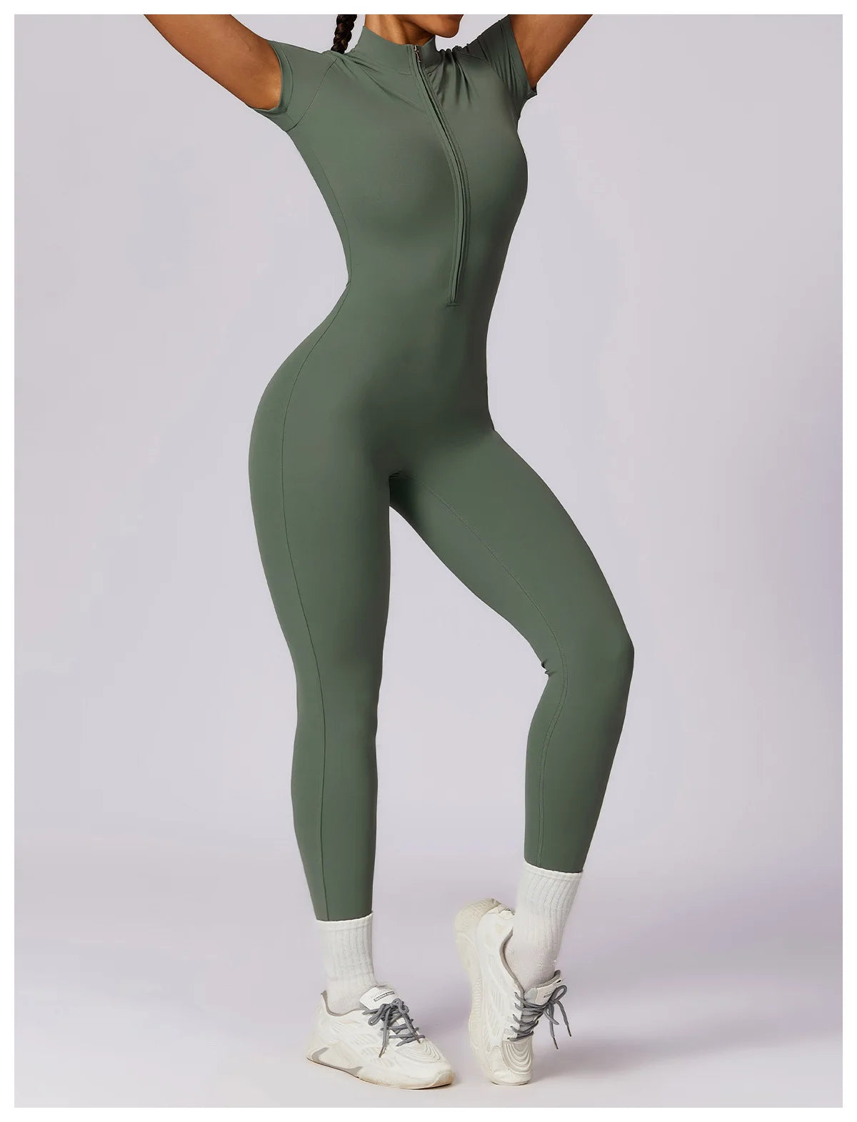 Women Jumpsuit Zipper Yoga Suit