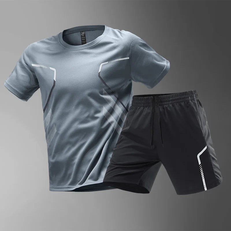 Men Sports Set Oversized Running