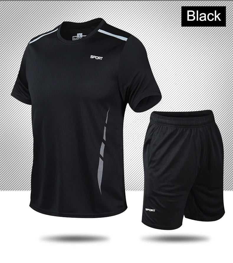 Men Running Set Shirt Shorts
