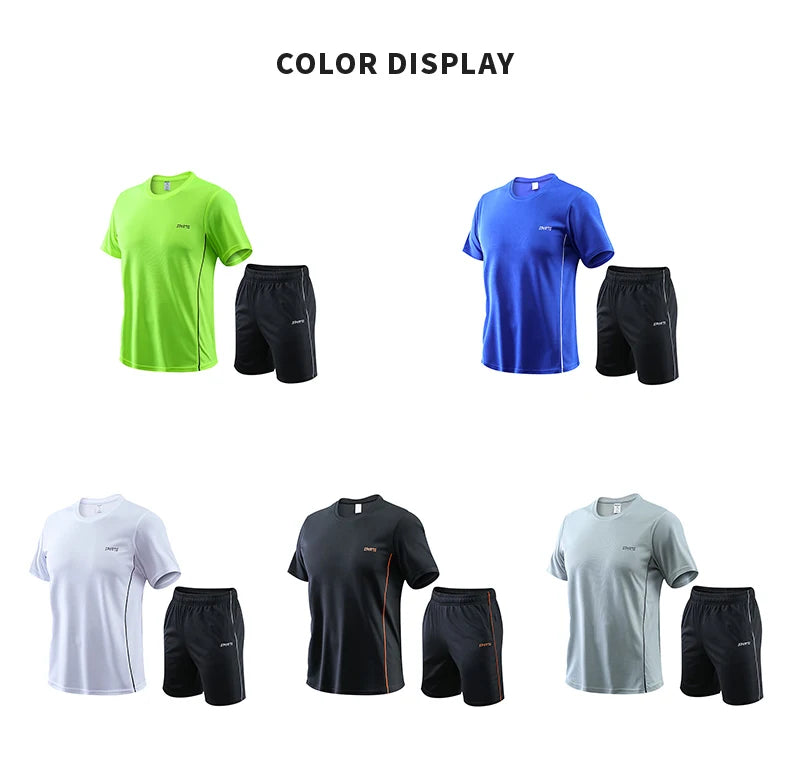Men Sports Set Shirt Shorts