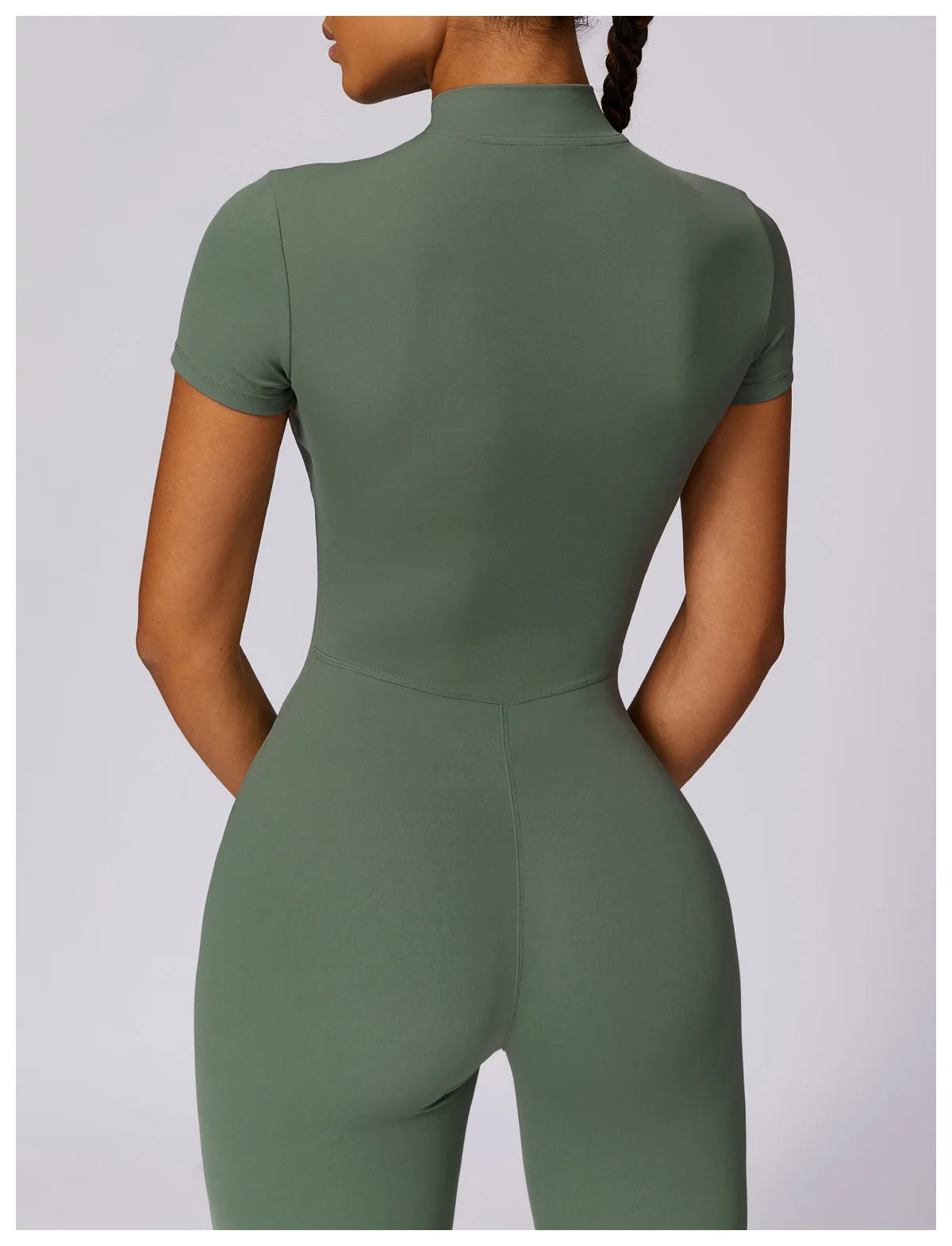Women Jumpsuit Zipper Yoga Suit