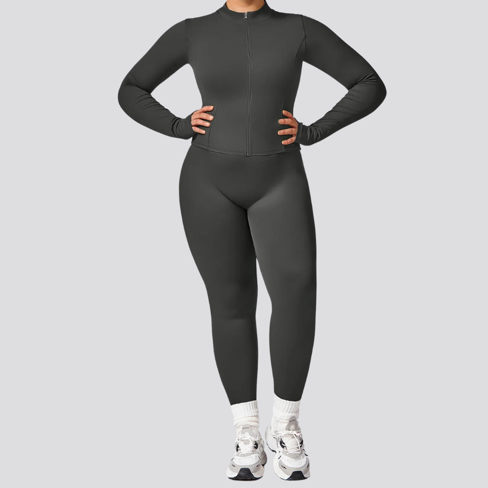 Women Yoga Set Plus Size Two Piece