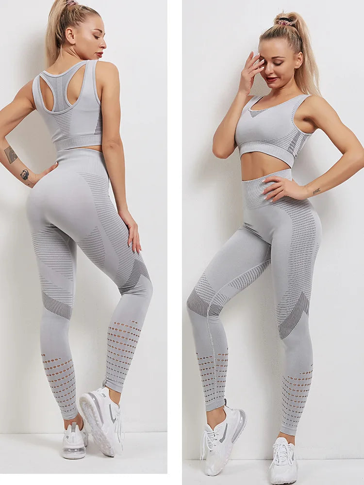 Women Yoga Set High Waist Leggings