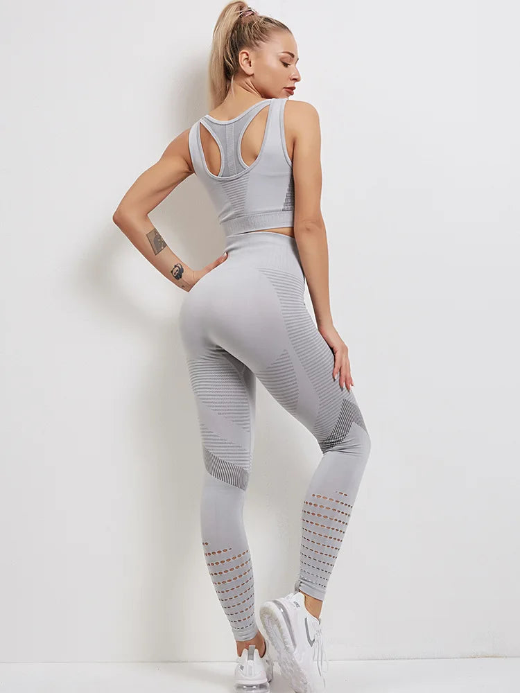 Women Yoga Set High Waist Leggings