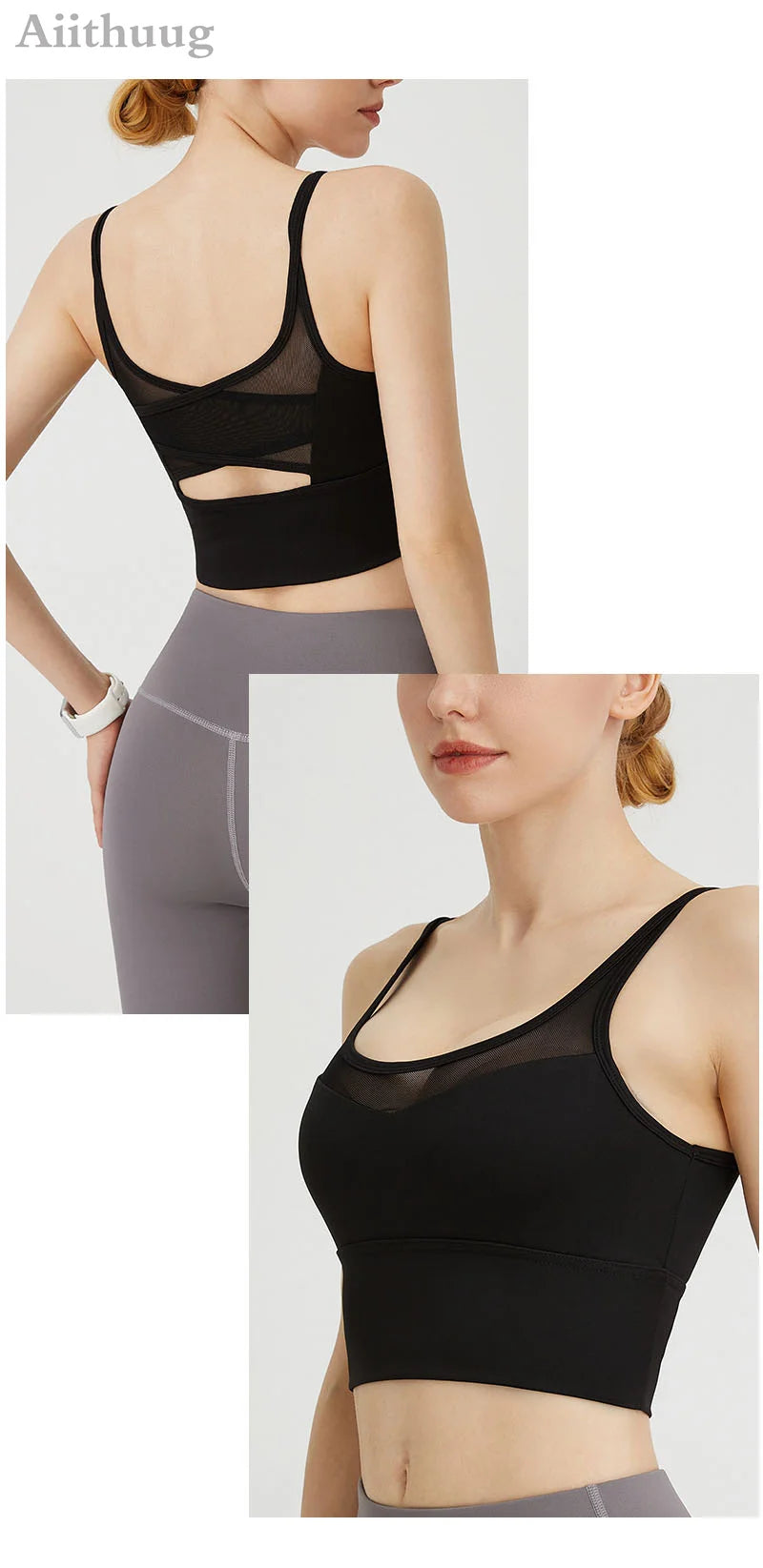 Women Sports Bra Longline Padded