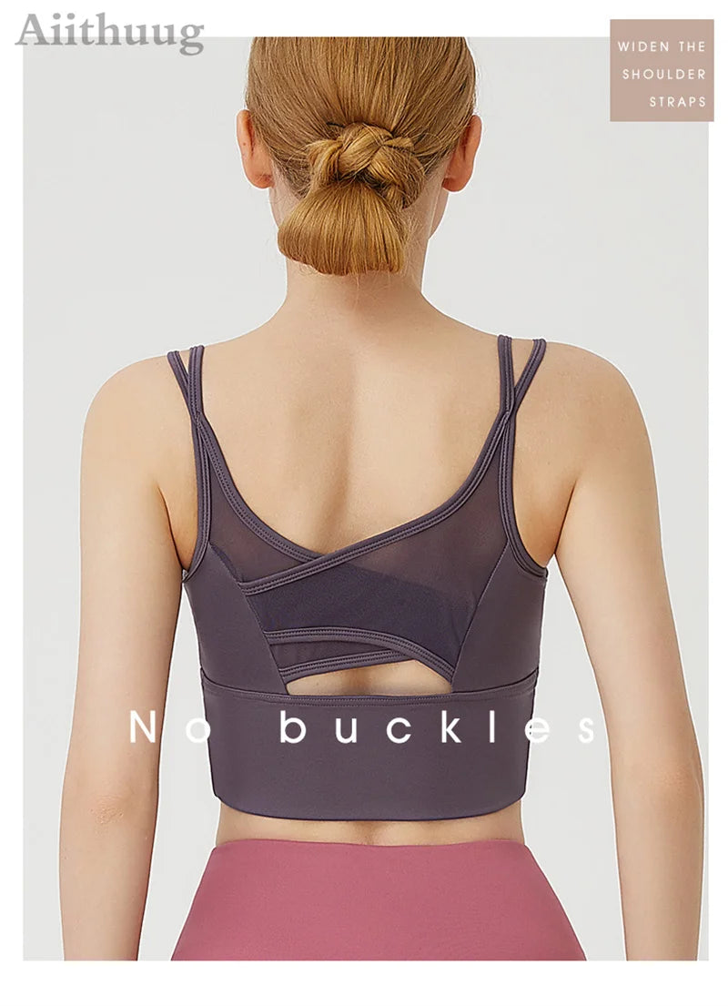 Women Sports Bra Longline Padded