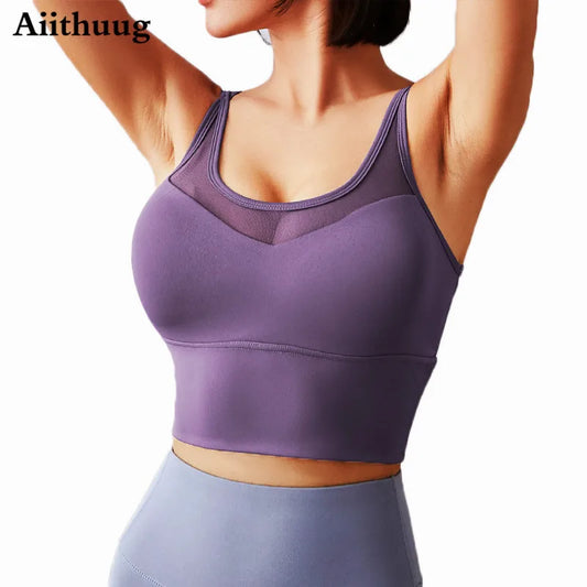 Women Sports Bra Longline Padded