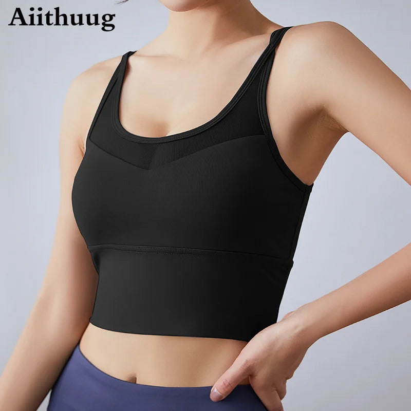 Women Sports Bra Longline Padded