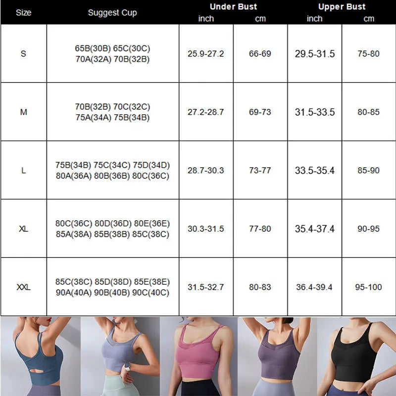Women Sports Bra Longline Padded