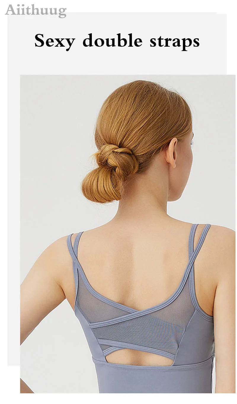 Women Sports Bra Longline Padded