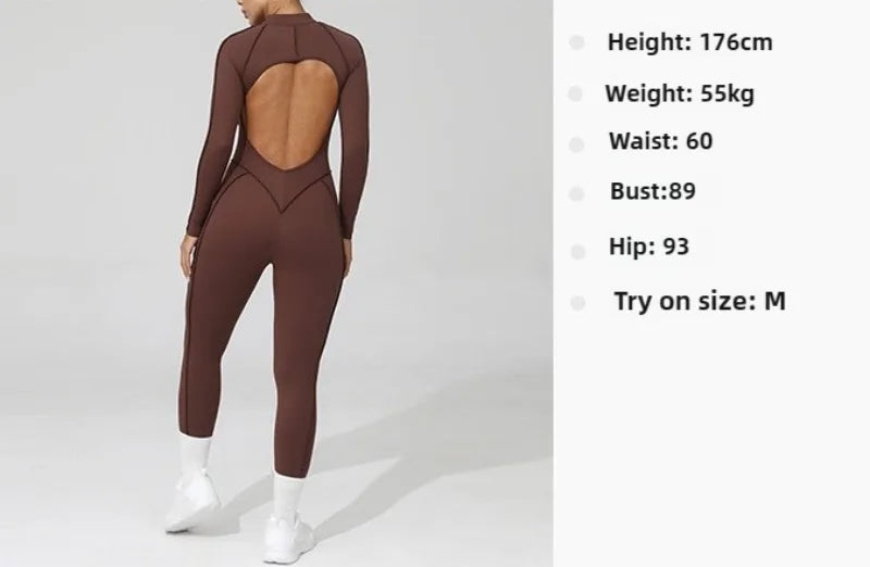 Women Jumpsuit Peach Hip Zipper