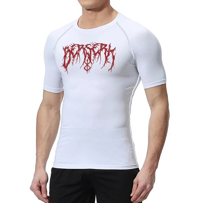 Men Compression Shirt Gym Rash Guard