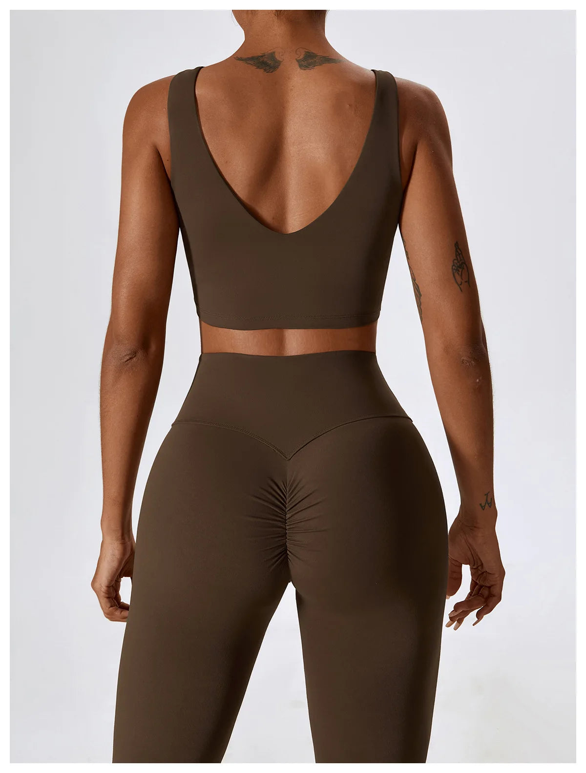 Women Tracksuit Yoga Set Crop Leggings