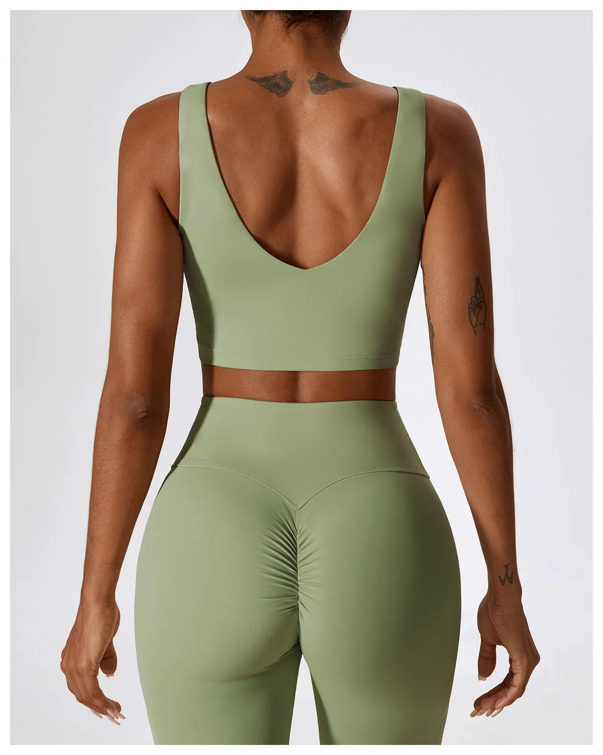 Women Tracksuit Yoga Set Crop Leggings