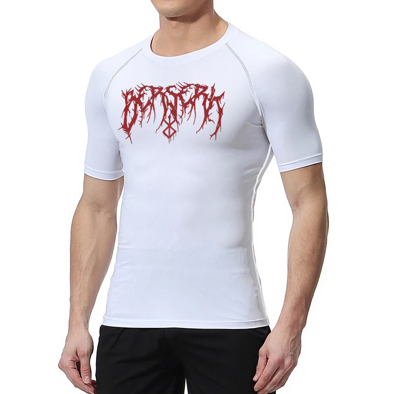 Men Rash Guard Shirt Compression
