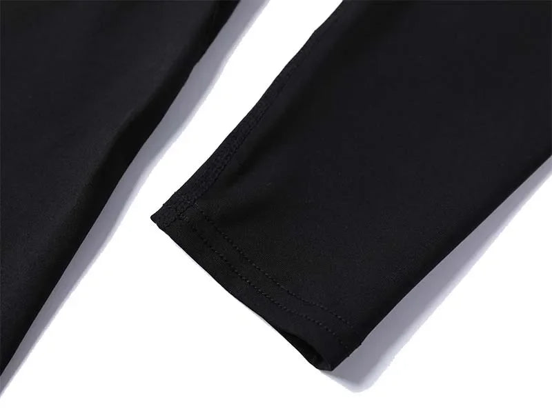 Men Compression Shirt Long Sleeve Spider Print