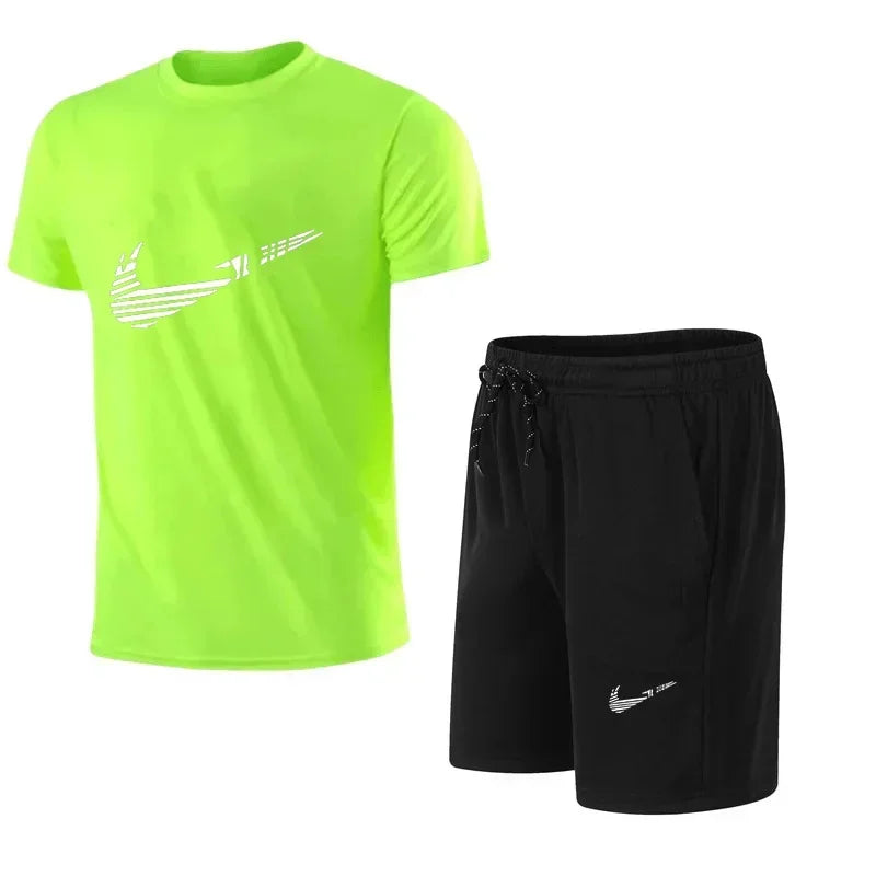 Men Tracksuit Shirt Shorts Summer