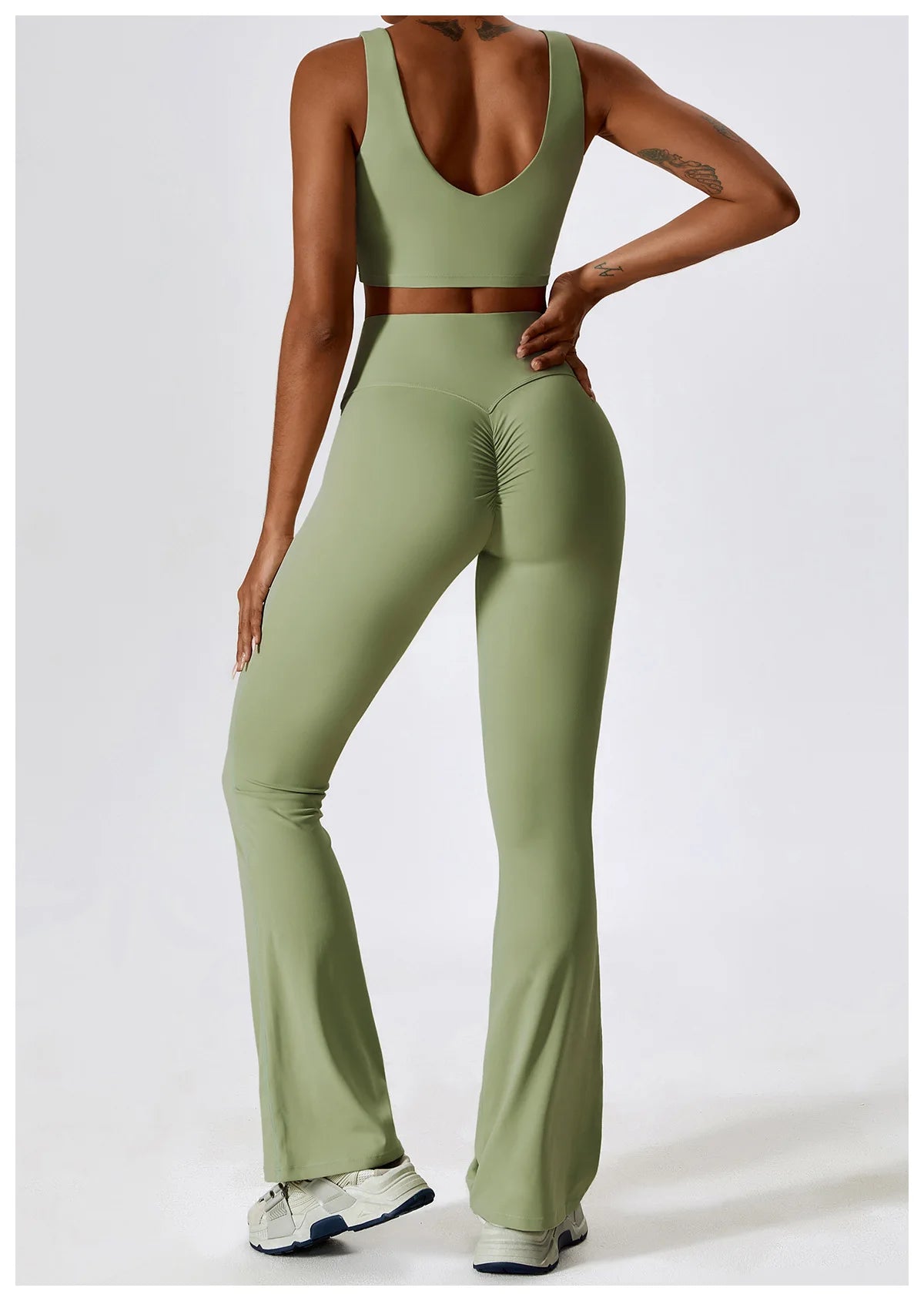 Women Tracksuit Yoga Set Crop Leggings