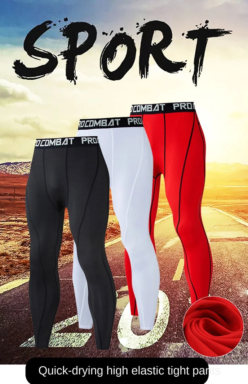 Men Compression Pants Gym Tights